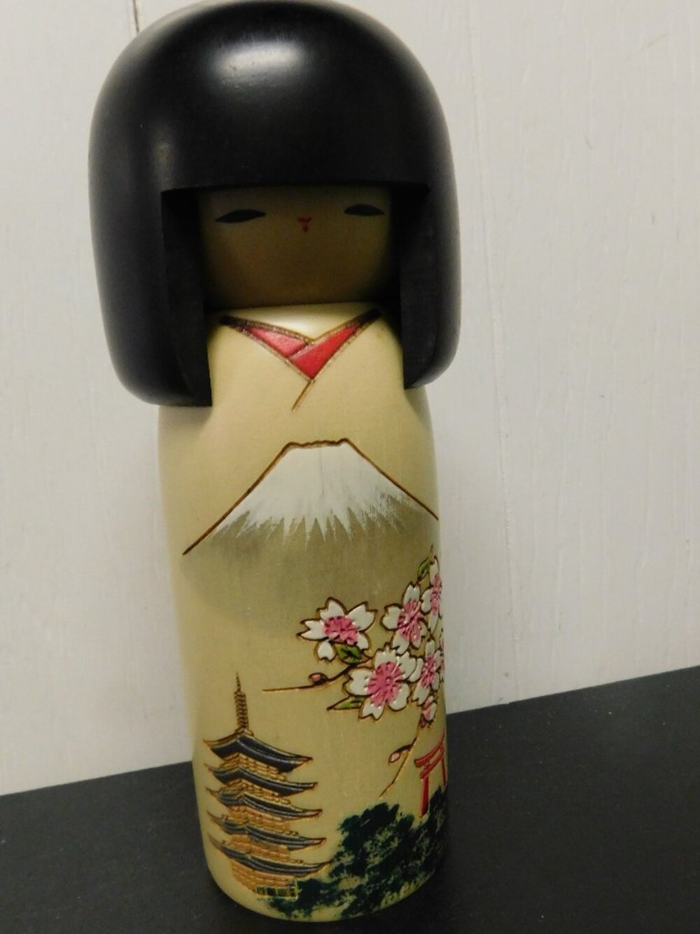 Usaburo KOKESHI DOLL Japan Japanese Creative Sosaku Woody Craft 7"
